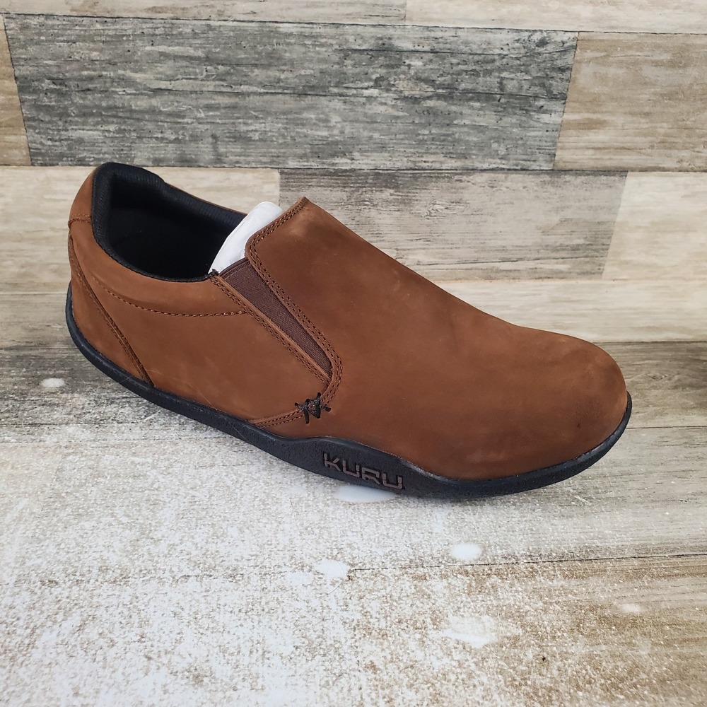 Kuru Kivi Womens Shoes Sz 11 M Chestnut Brown Leather Slip On Low Top Sneakers